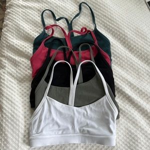 Bundle of 5 Lululemon Y Flow Bras.